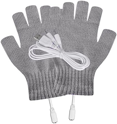 Qvkarw USB Stripe uzorak grijanje bez prstiju pletenje vunene ruke tople rukavice rukavice za žene