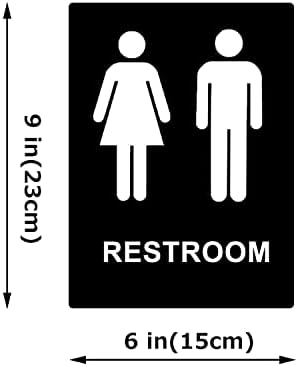 Unisex Brailleone toaletni znak 10 paket, kupatilo 6 x 9 naljepnice za vinilne naljepnice za samoljepljenje samoljepljivo, UV zaštićeno, odlično za zid vrata u poslovanju, ured, ured, ured, ured, ured, ured, ured, ured, ured, ured, restoran