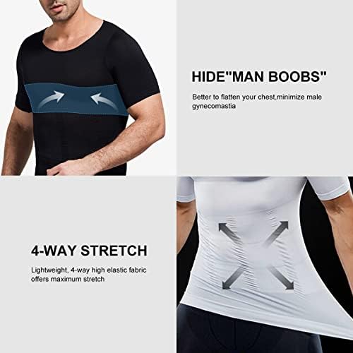 Arjen Kroos muške ginekomastije kompresijske majice Shapewear Shaper za oblikovanje tijela potkošulje za mršavljenje