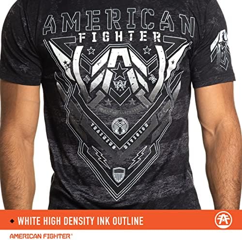 American Fighter muške teksturne majice sa folijom aplikacija & amp; mastilo visoke gustine