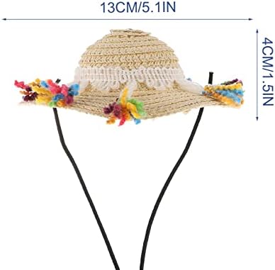ALIPIS Ljetna haljina Mini Sombrero Sombrero Pas Straw Hat Tkani šešir Mini Sunčani kantu za