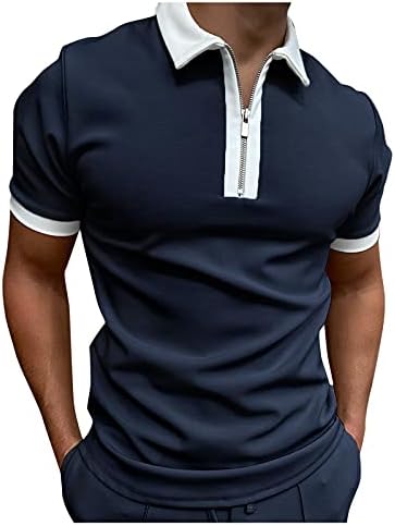 Rukav kratka odbijena štampana ljetna majica Muška prolećna bluza gornji vrat Casual Muška bluza