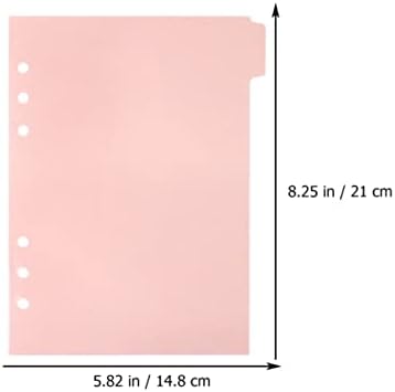 NUOBESTY 12 kom dodatna oprema, koristite praktične jezičke Plastic Pink Binder a klasifikovane kartice