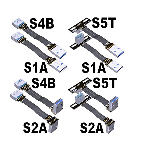 ADT-Link USB 3.0 Tip mužjaka u USB žensko proširenje vrpca kabela preklopi 90 fpv tanak ravni mekani