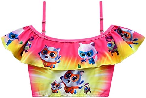 Funteks Toddler Baby Girls Bathing Suice Dvo komad kupaći kostim Bikini Ljetna plaža Nosite kupaće kostime 3-10 godina