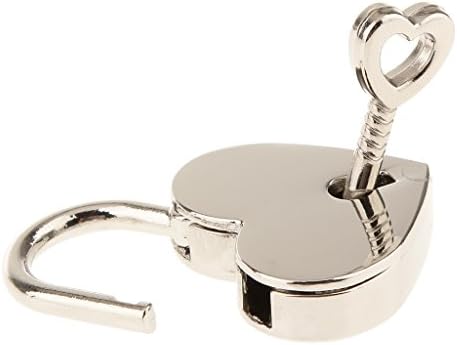 2 komada Mali metalni bod u obliku srčanog kata mini brave s ključem za kutiju za odlaganje za odlaganje dnevnika,