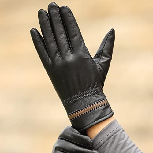 N / A kožne rukavice muške zimske hladne tople kožne rukavice Plus baršunaste kožne rukavice