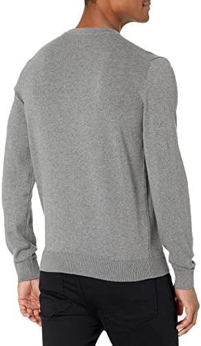 HUGO pamučni džemper s kvadratnim logotipom s izrezom muške posade