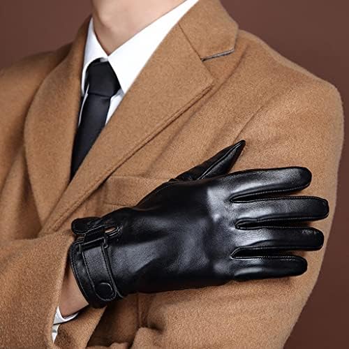 N / A kožne rukavice muški ekran osetljiv na dodir tanke zimske vozačke motocikle zadebljane za