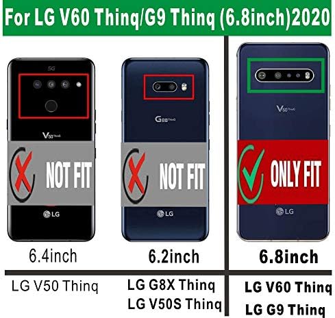 Folmeikat LG V60 Thinq/LG V60 Thinq 5G / LG G9 ThinQ slučaj, zaštitnik ekrana [2pack] 360 stepeni rotirajući metalni