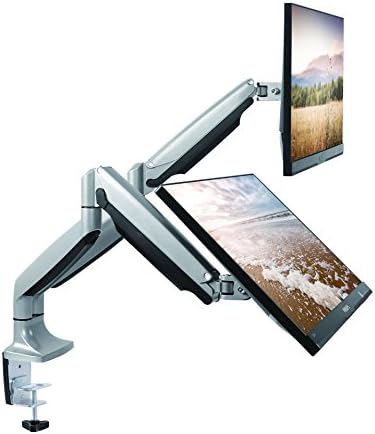 TechOrbits stalak za dva monitora - univerzalne ruke za montiranje na radni sto za ekran računara od 13