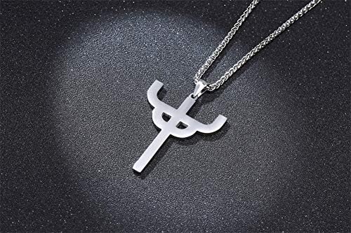 Fphnuy slatka ogrlica od nerđajućeg čelika za Judas Priest: Privezak za krst