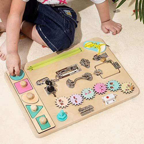 Drvena Montessori zauzeta tabla za malu djecu - senzorni Set za igru Edukativne igračke aktivnosti predškolskog
