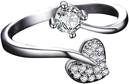 Prstenje za vjenčanje i angažovanje Sliver White Ladies Pure imitacijski prsten Srebrni bakarski