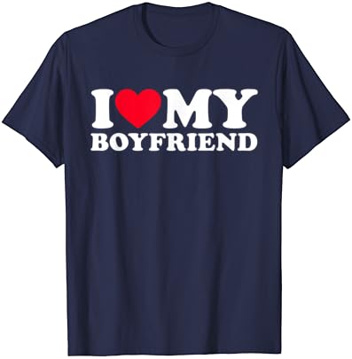 Volim svog dečka košulju i srce moj dečko majicu BF T-Shirt