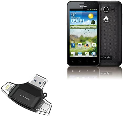 BoxWave Smart Gadget kompatibilan sa Honor U8860-Allreader čitač SD kartica, čitač microSD kartica SD kompaktni