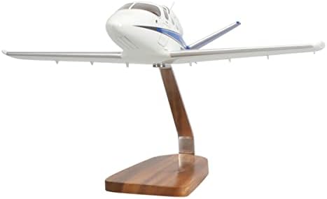 Visoko Leteći Modeli Cirrus Vision Jet Clear Canopy Ograničeno Izdanje Velikog Modela Od Mahagonija
