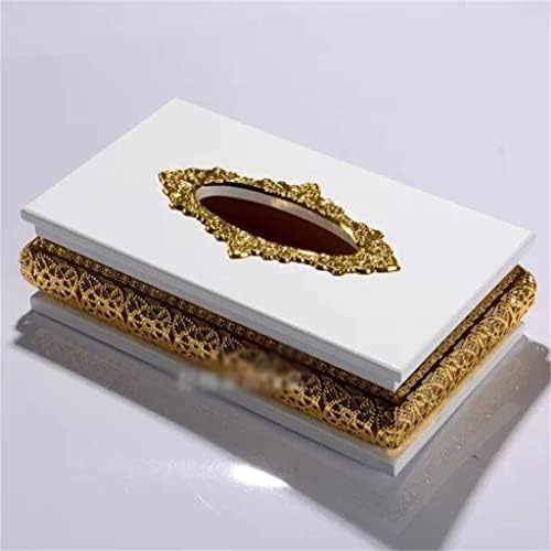 Ylyajy kutija za tkivo u evropskom stilu bijelo drvo zlatna kutija za maramice kućni ukras kutija za