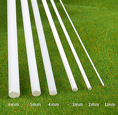 10kom bijele plastične šipke okrugla čvrsta šipka DIY Model materijal ABS okrugli štap za DIY