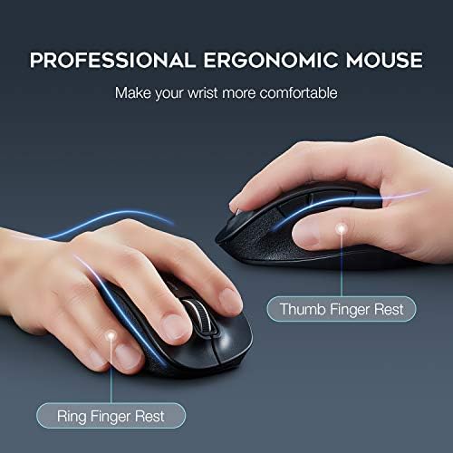 Elecom bežični miš ergonomski 2.4 GHz sa USB prijemnikom tihi klik smanjuje bol u mišićima 5 dugme 2000 DPI