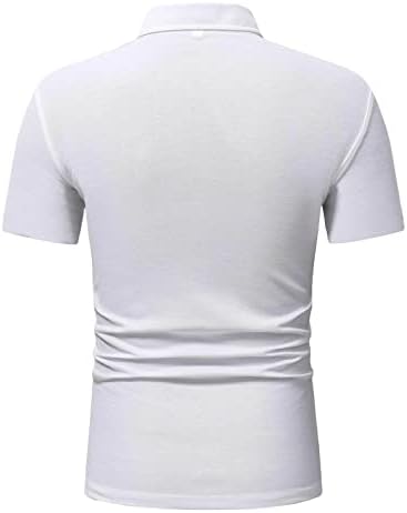 XXBR MENS Golf Polo majice, ljetni trak patchwork tisak za ispis kratkih rukava Slim Fit casual