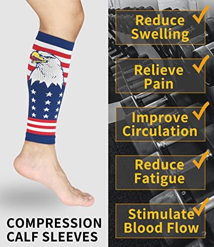 Kompresijski rukav Buenwaz za muškarce, Patriotske kompresijske čarape bez nogu, tretman za proširene