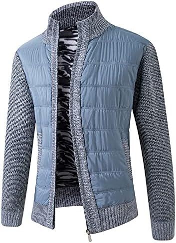 ZDFER džemper kardigan jakne za muške, jesen zimski patentni zatvarač debeli kaput ovratnik zakrpa za patchwork