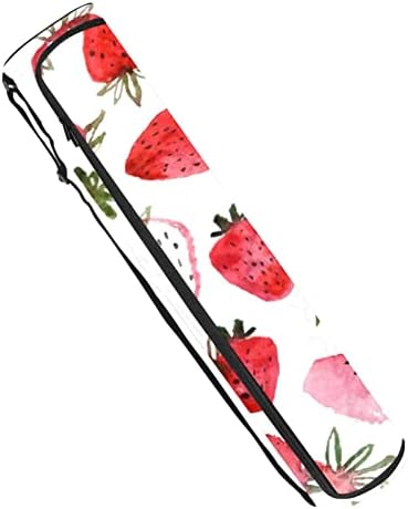 Spring Strawberry Watercolor Painting Yoga Mat torbe sa punim patentnim zatvaračem Yoga Carry Bag za
