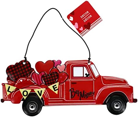 Valentinovo Budite minski metalni viseći viseći znak u obliku kamiona - 10 x 7,25 inča, više