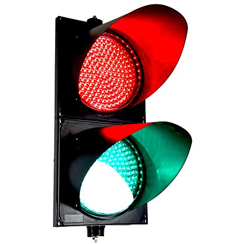 Signaworks Prometni zaustavljanje lampica LED 12 inča 2 svijetlo crvena / zelena, industrijska utovarna utovarna
