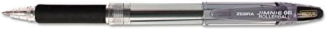 ZEBRA 14410 Jimnie Roller Ball Stick Gel olovka, crno mastilo, srednje, 24 / kutija
