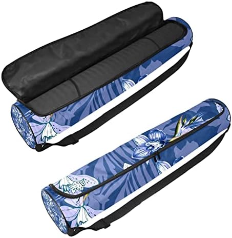 Ugalj Botanički Floral Yoga Mat torbe full-Zip Yoga Carry Bag za žene i muškarce, Vježba Yoga Mat Carrier