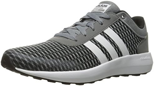 Adidas Muška oblačnost utrka trka za trke, crna / bijela / siva, 8 d - srednja