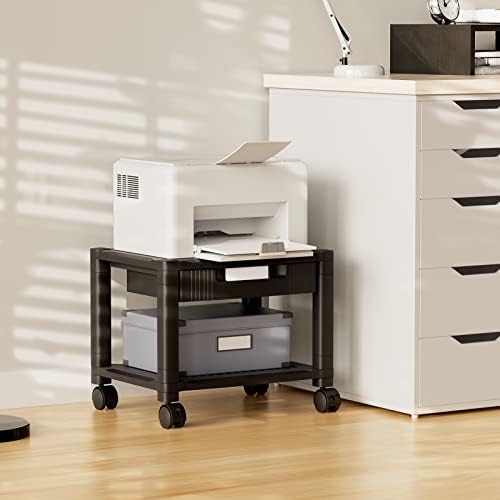 MaxGear stalak za štampač, postolje za štampač ispod stola sa skladištenjem datoteka i upravljanjem kablovima,