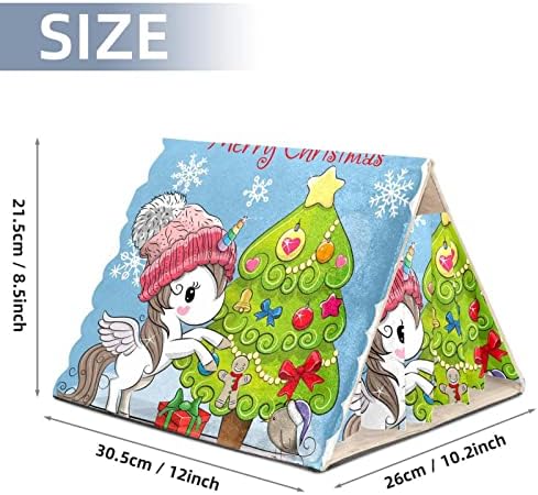 Jednorog i božićno drvce, hrčka kuća stanični krevet za male životinjske hrčke Gerbils Chipmunks vjeverice ježevi