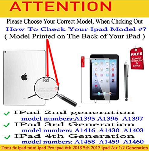 Prekrivanje iPad futrola za rotirajuće postolje za buđenje / spavanje za iPad 2nd 3. generacije modela A1395