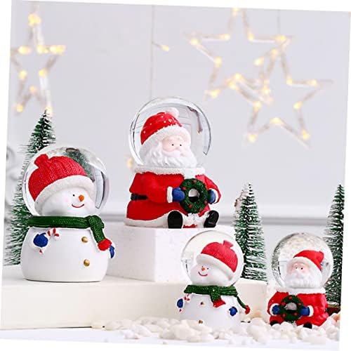 AMOSFUN 6 kom božićne kristalne kugle ukrasi za djecu Santa Claus ukrasi santa dekor božićne smole