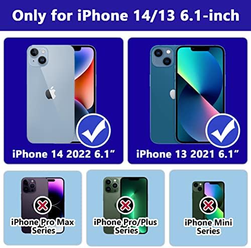 Grikobe za iPhone 14 Case 2022 / iPhone 13 Case 2021, gust silikonski 3-in-1 teški udarnim otpornim na udarnim