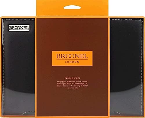 Broonel - Profil Series - Crna kožna futrola za laptop kompatibilna sa Dell Chromebookom 3110 11.6 2-in-1 laptop
