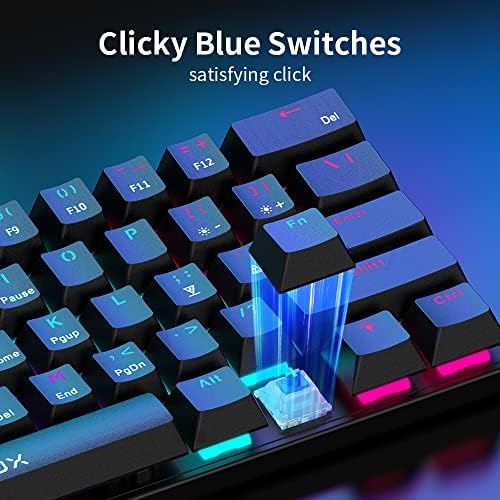 DELUX bežični lagani gaming miš m800db 3335 & 60% mehanički Tastatura sa RGB pozadinskim osvjetljenjem