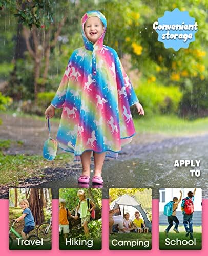 Lightweight Kids Rain Poncho Toddler za višekratnu upotrebu Raincoat Vodootporni dječaci Rain Jacket