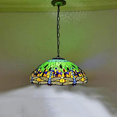 Privjesci u stilu Aiboty TIFFANY DUGONFly Viseća rasvjeta 18 inča Široka staklena svjetiljka