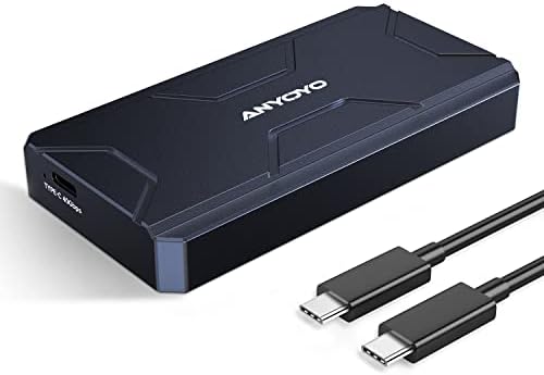 Anyoyo NVMe Enclosure sa ugrađenim Type-C kablom, 10Gbps SSD kućištem, USB 3.2 Gen 2 M. 2 kućištem