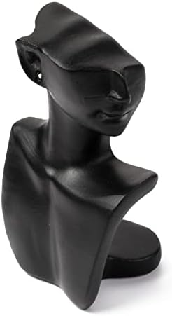 PH PandaHall 2kom model displeja sa naušnicama sa ogrlicom, smola Crni nakit maneken displej,