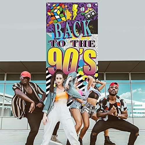 90-ih godina tematske vrata Banner party dekoracije za odrasle, 90-ih Hip Hop tema Graffiti rođendan vrata Backdrop