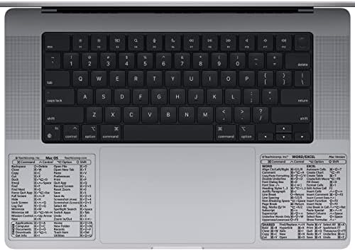 Naljepnica za prečice na tastaturi TEACHUCOMP za Mac OS Plus Microsoft Word i Excel Pomoć