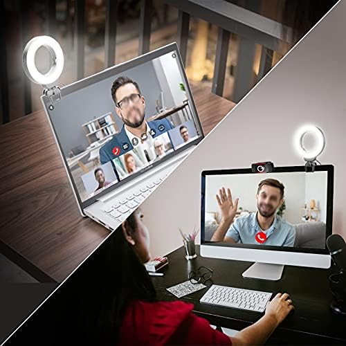 Liudagou Video konferencijsko svjetlo 4 '' 10cm Selfie ring lampica za laptop PC Web kamera svjetlo sa