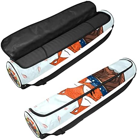 Torba za prostirku za jogu, uspavana mala lisica vježba za jogu Mat Carrier full-Zip Yoga Mat torba za