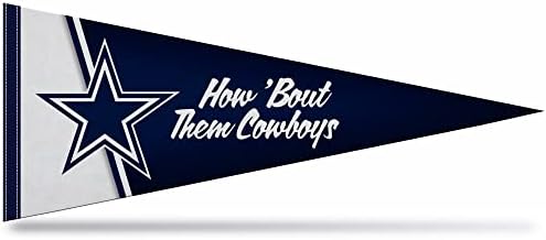 RICO Industries NFL Dallas Cowboys Slogan Soft Felt 12x30 Pennant W / Header Kartica 12 x 30 Felt zidni