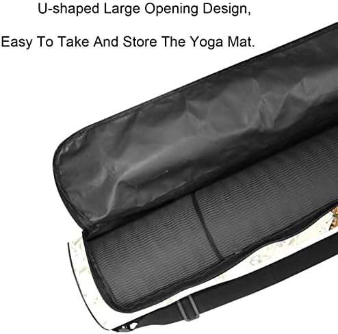 Očaravajuće leptiriće u oči Yoga Mat torbe sa punim patentnim zatvaračem Yoga Carry Bag za žene i muškarce,